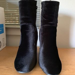 Black Velvet Booties